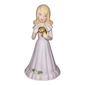 Enesco Vintage 1981 Birthday Girls 9 Blonde Porcelain Figurine